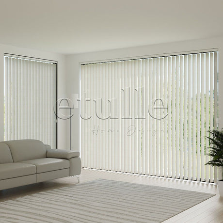 Ecru Blackout Fabric Vertical Blinds | Mia