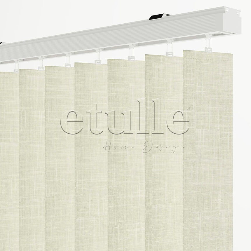 Ecru Plain Fabric Vertical Blinds | Larissa