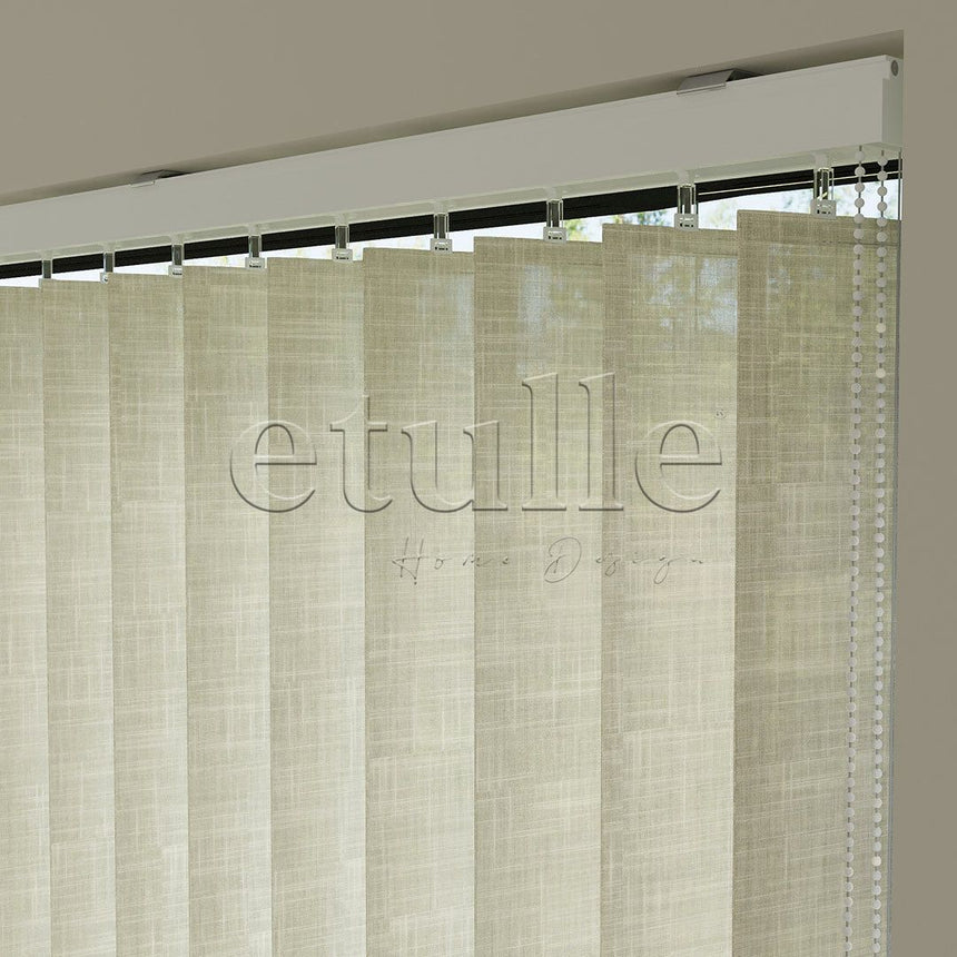 Ecru Plain Fabric Vertical Blinds | Larissa