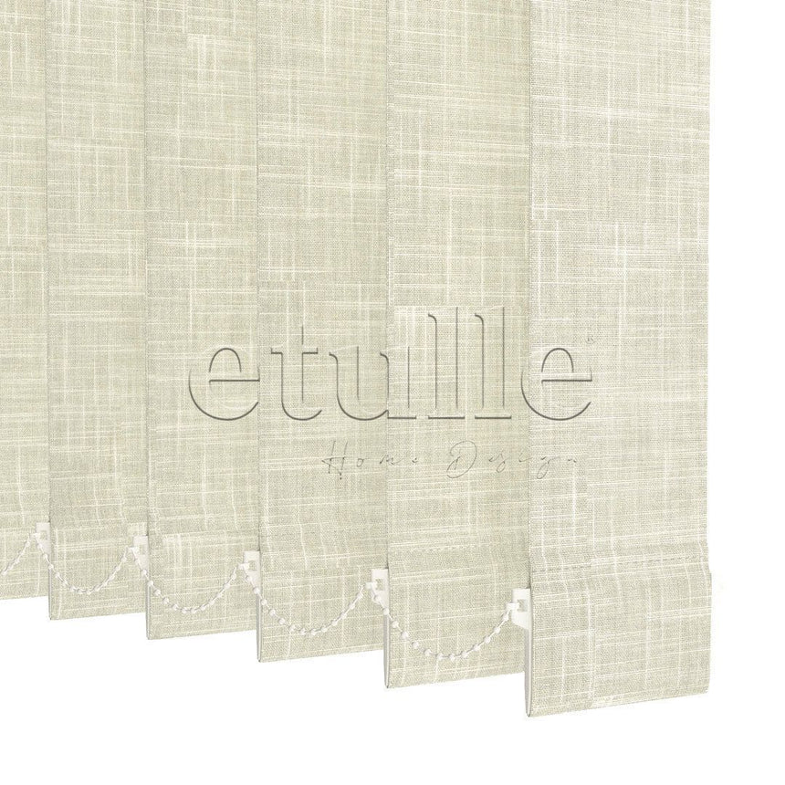 Ecru Plain Fabric Vertical Blinds | Larissa