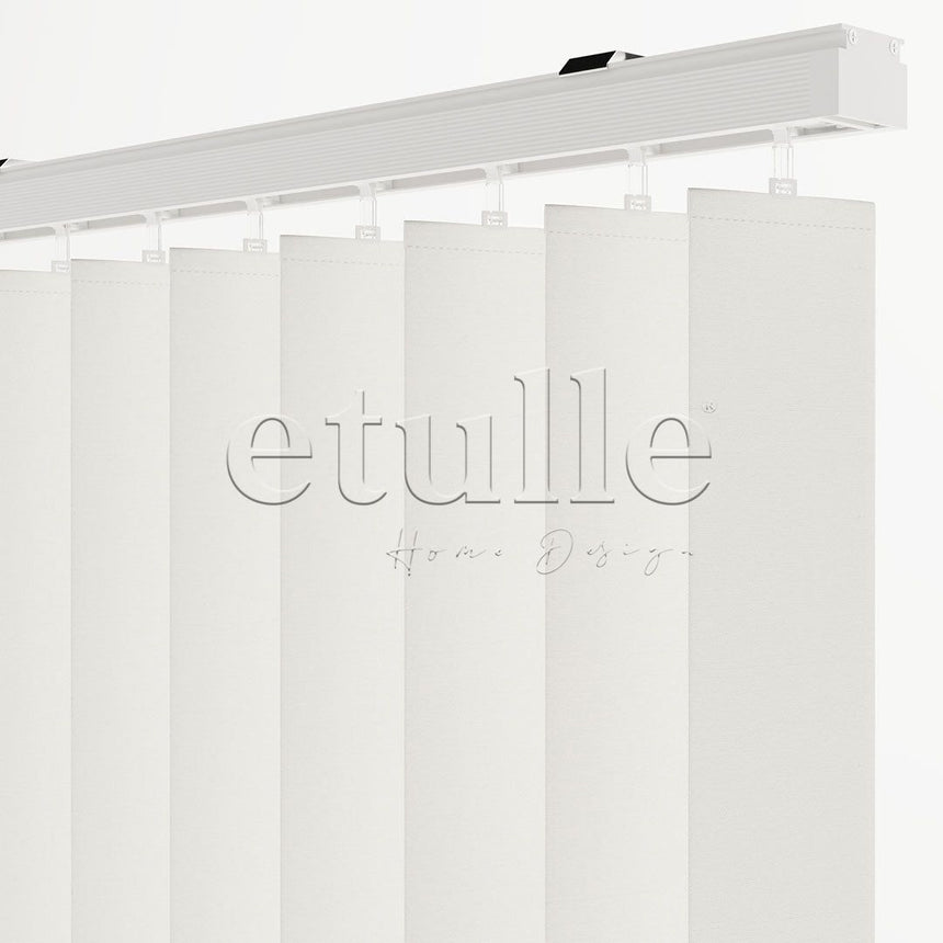 Ecru Plain Fabric Vertical Blinds | Luca