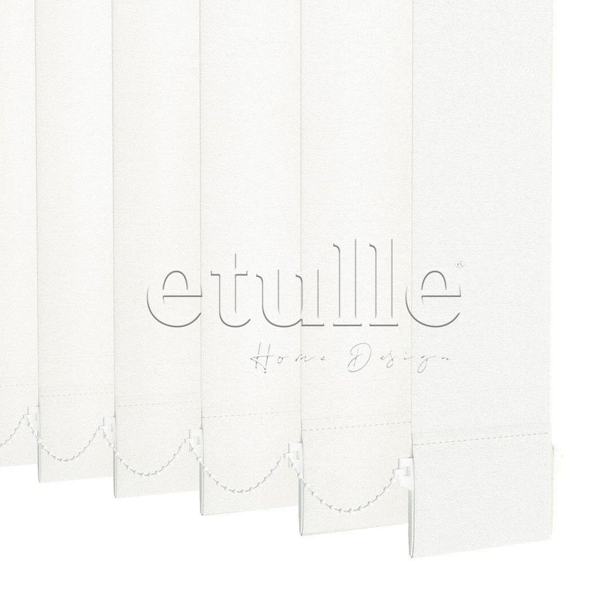 Ecru Plain Fabric Vertical Blinds | Luca