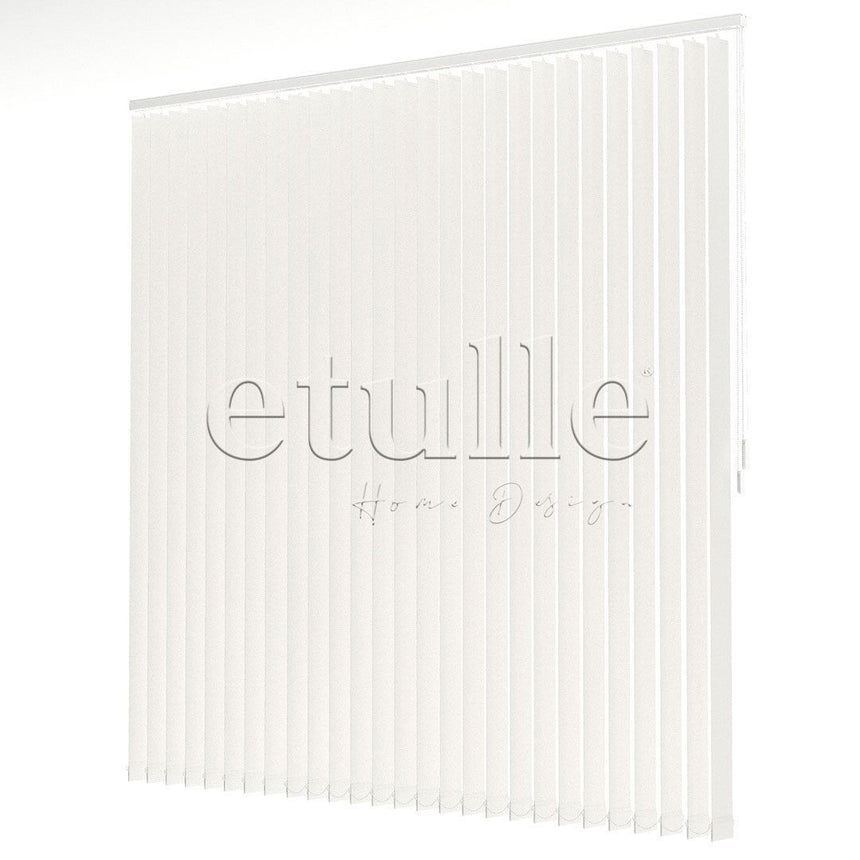 Ecru Plain Fabric Vertical Blinds | Luca