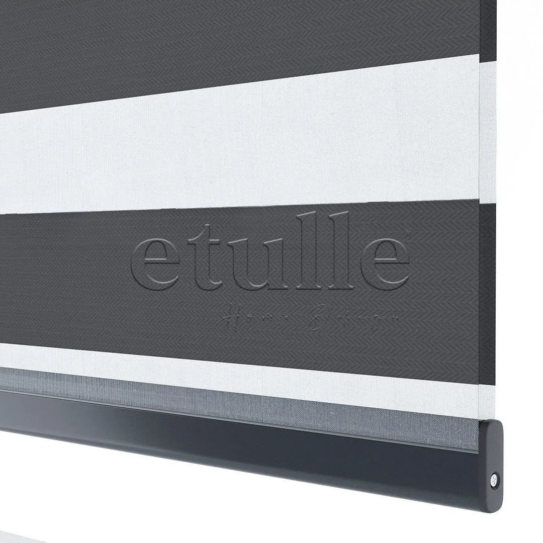 Antrasit Blackout Zebra Perde | Ennio