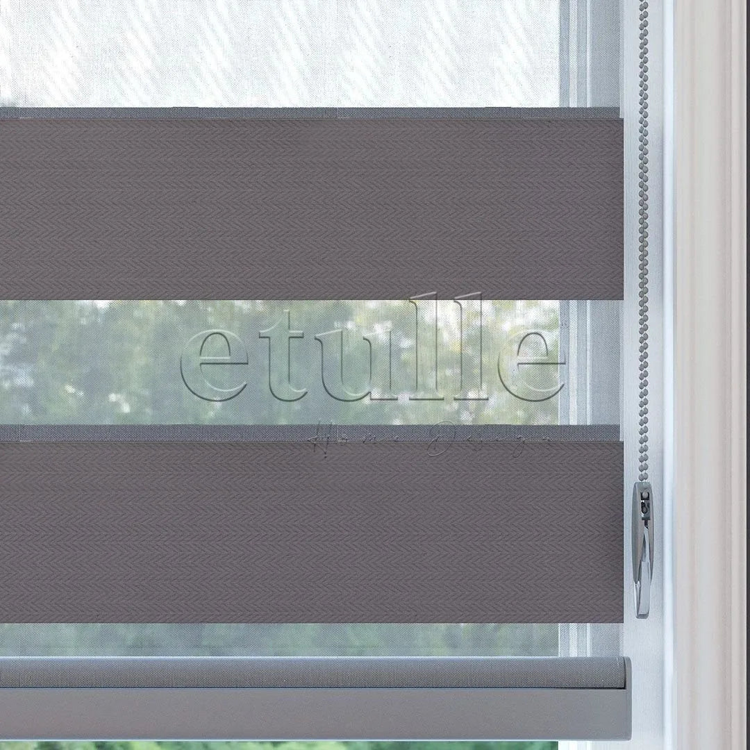 Füme Blackout Zebra Perde | Ennio