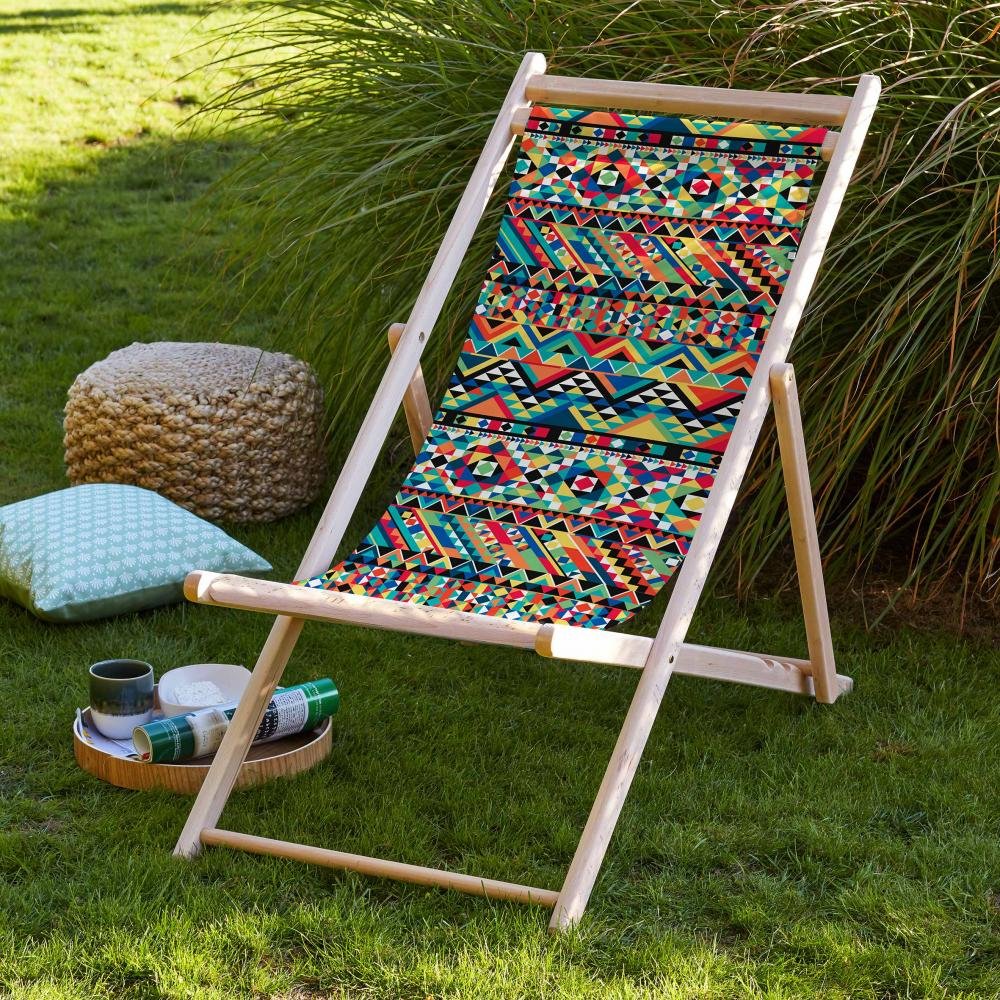 Ethnic Pattern Foldable Sun Lounger - SZL27