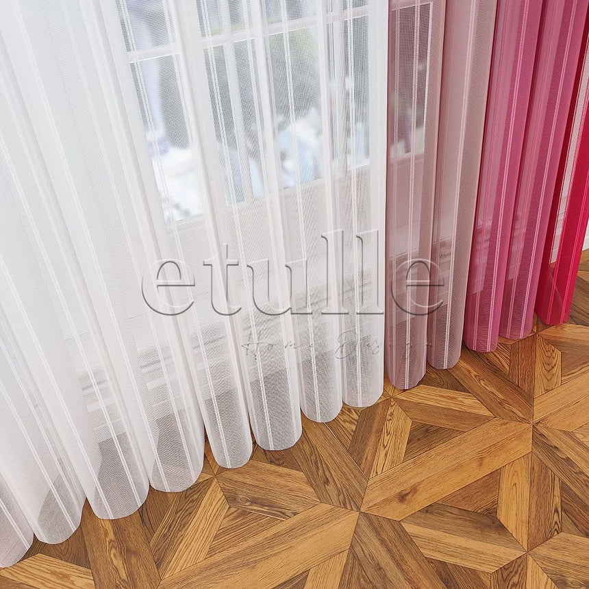 Excellence - Striped Vertical Tulle Curtain