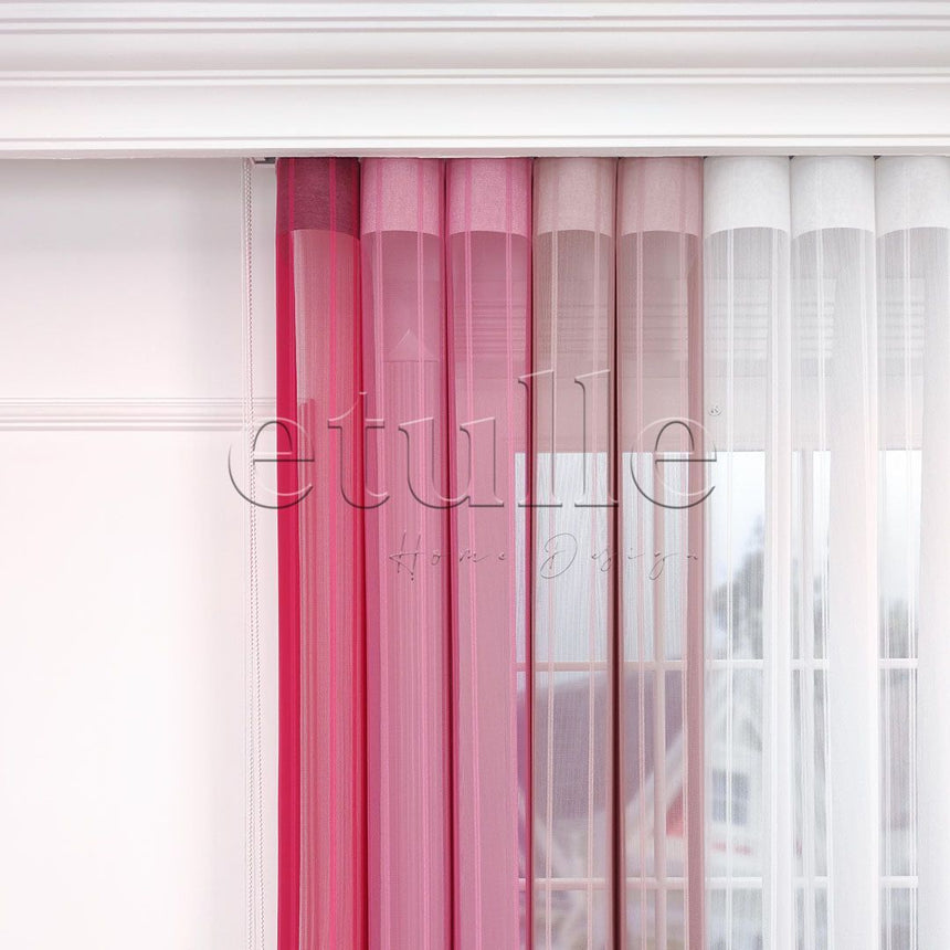 Excellence - Striped Vertical Tulle Curtain