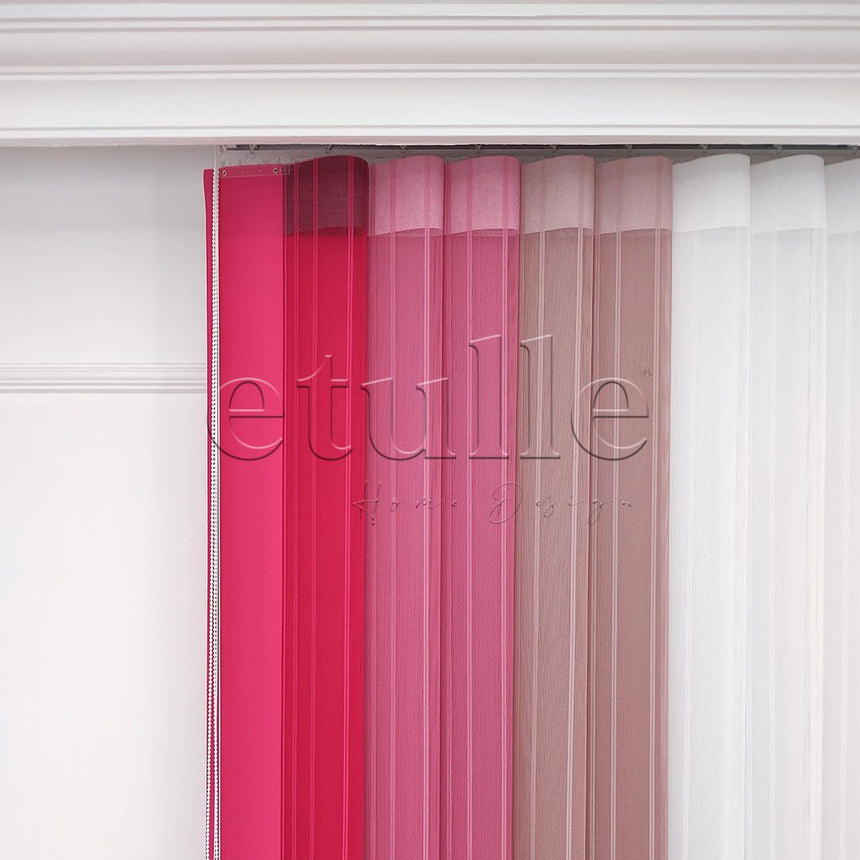 Excellence - Striped Vertical Tulle Curtain