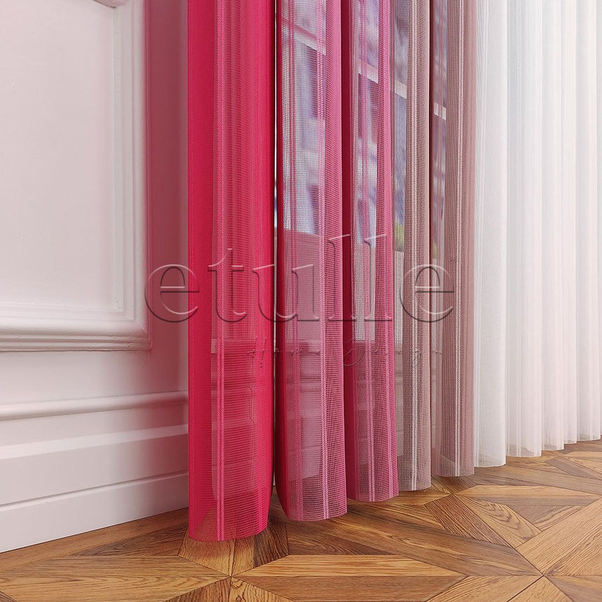 Excellence - Striped Vertical Tulle Curtain