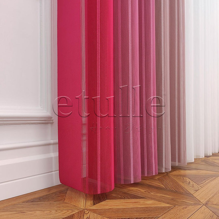 Excellence - Striped Vertical Tulle Curtain