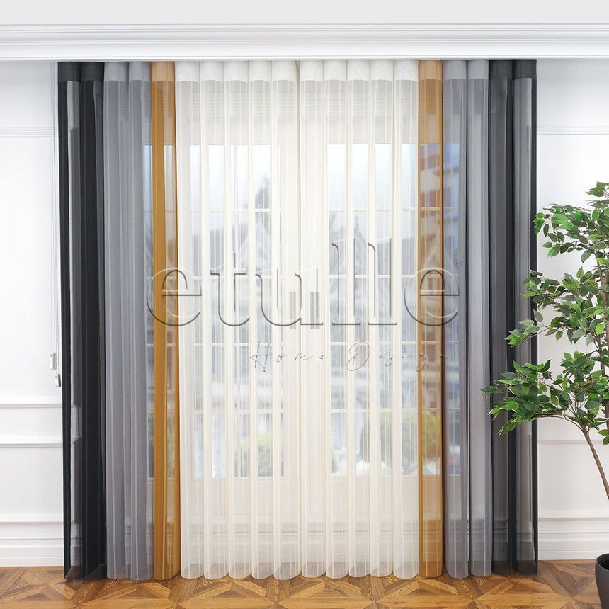 Fancy - Striped Vertical Tulle Curtain