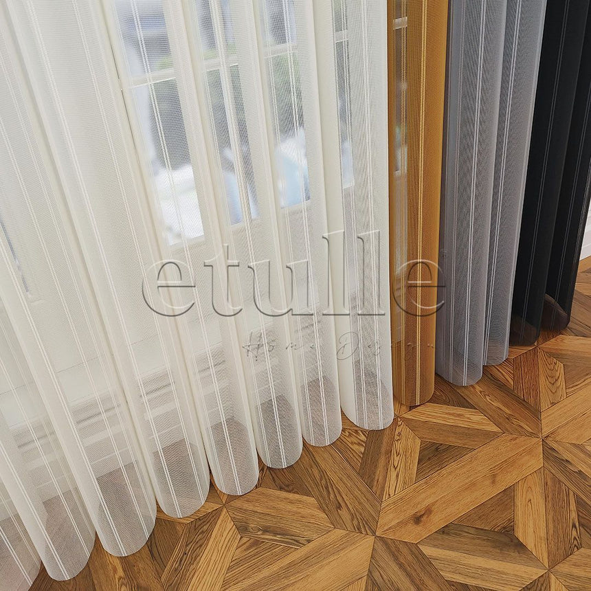 Fancy - Striped Vertical Tulle Curtain