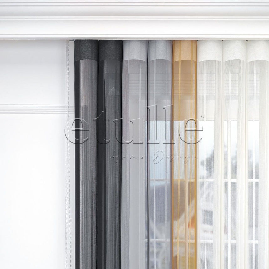 Fancy - Striped Vertical Tulle Curtain