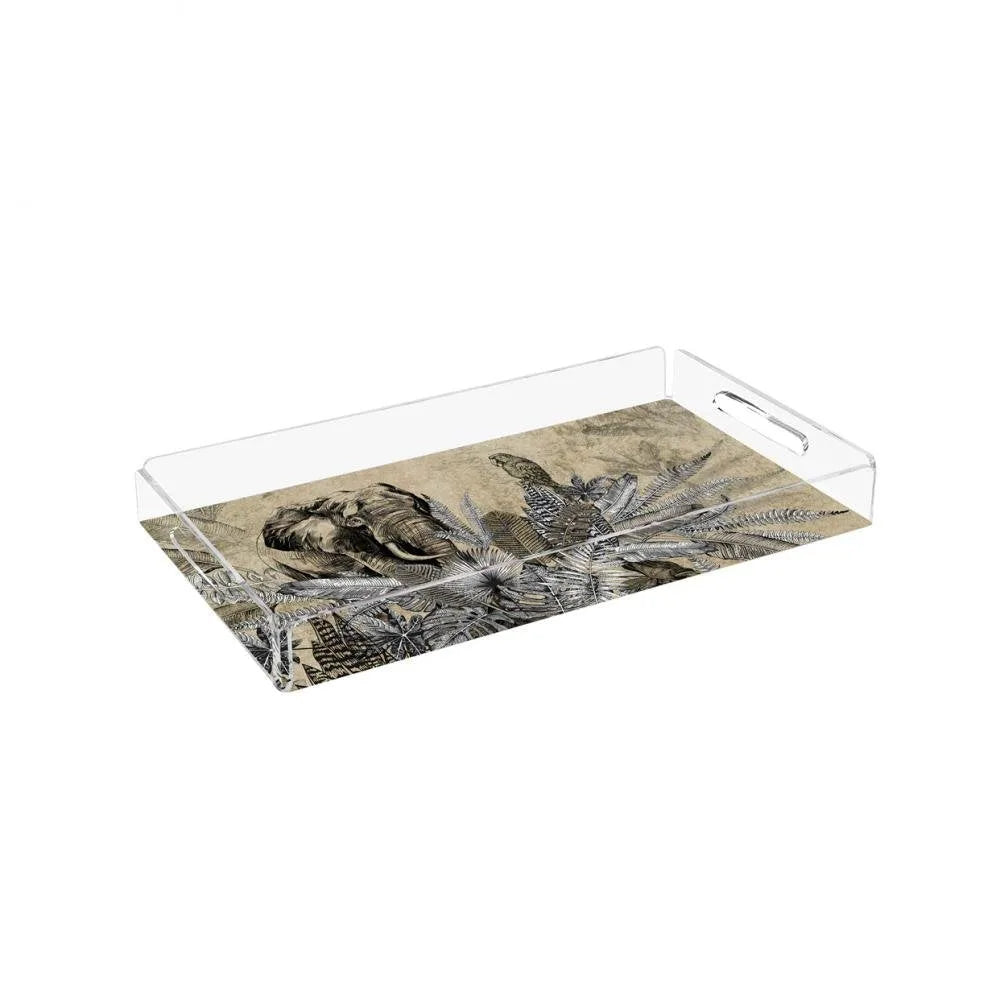 Figüratif Fil Pleksi Tepsi - PT2121 - 40X24cm