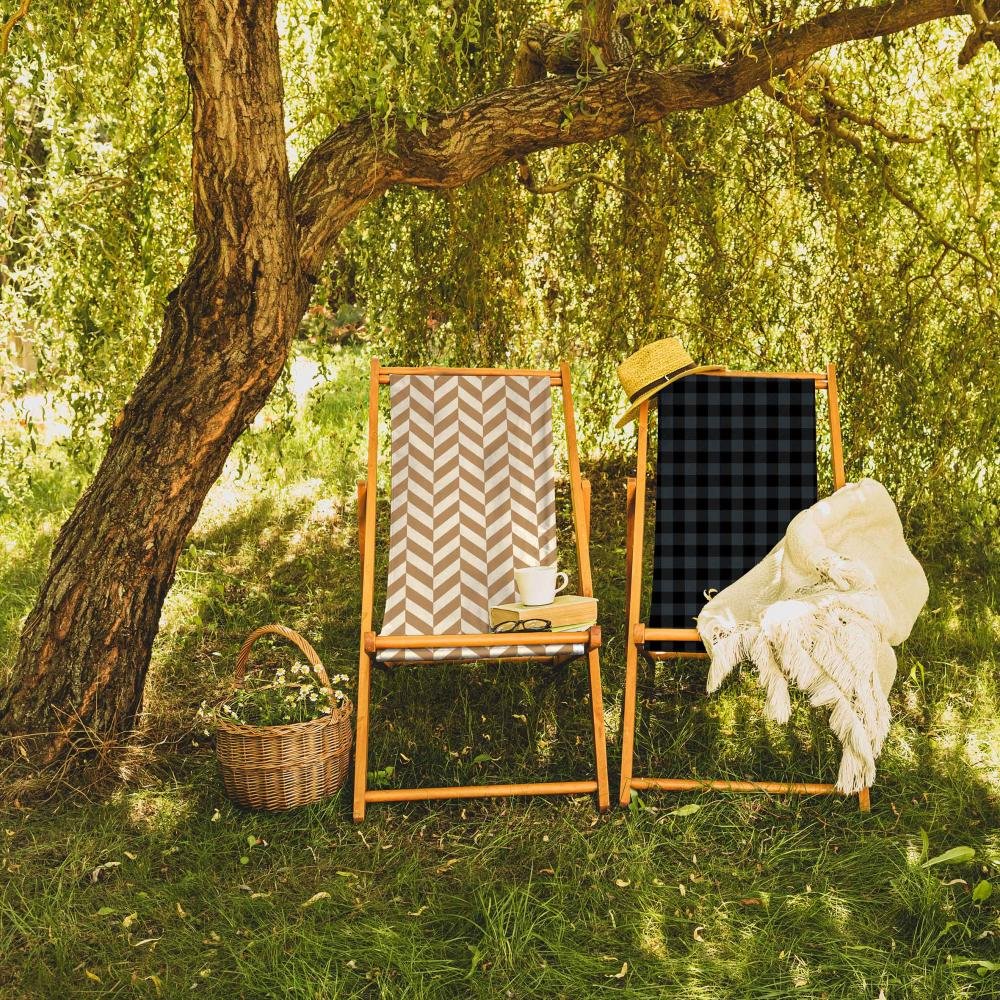 Geometric Pattern Foldable Sun Lounger - SZL11
