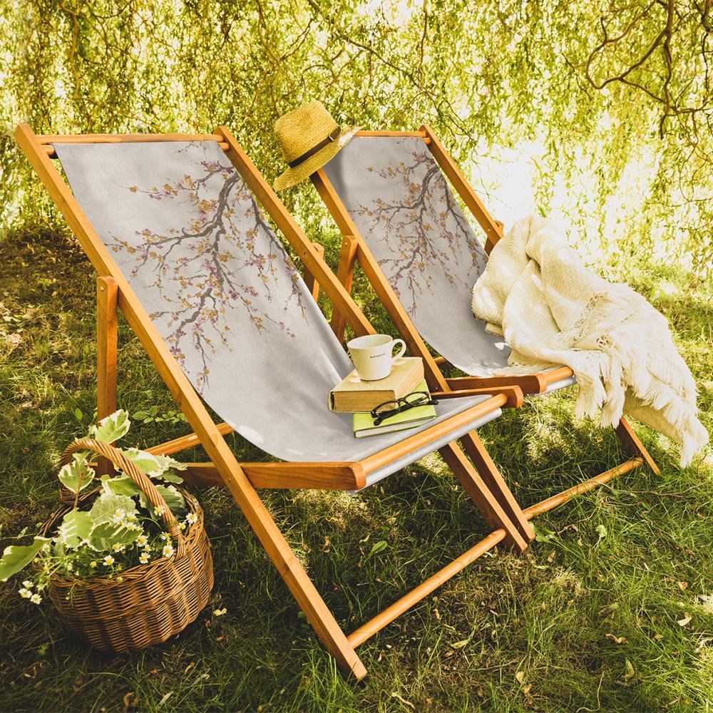 Gold Mini Flowers Sun Lounger - SZL302