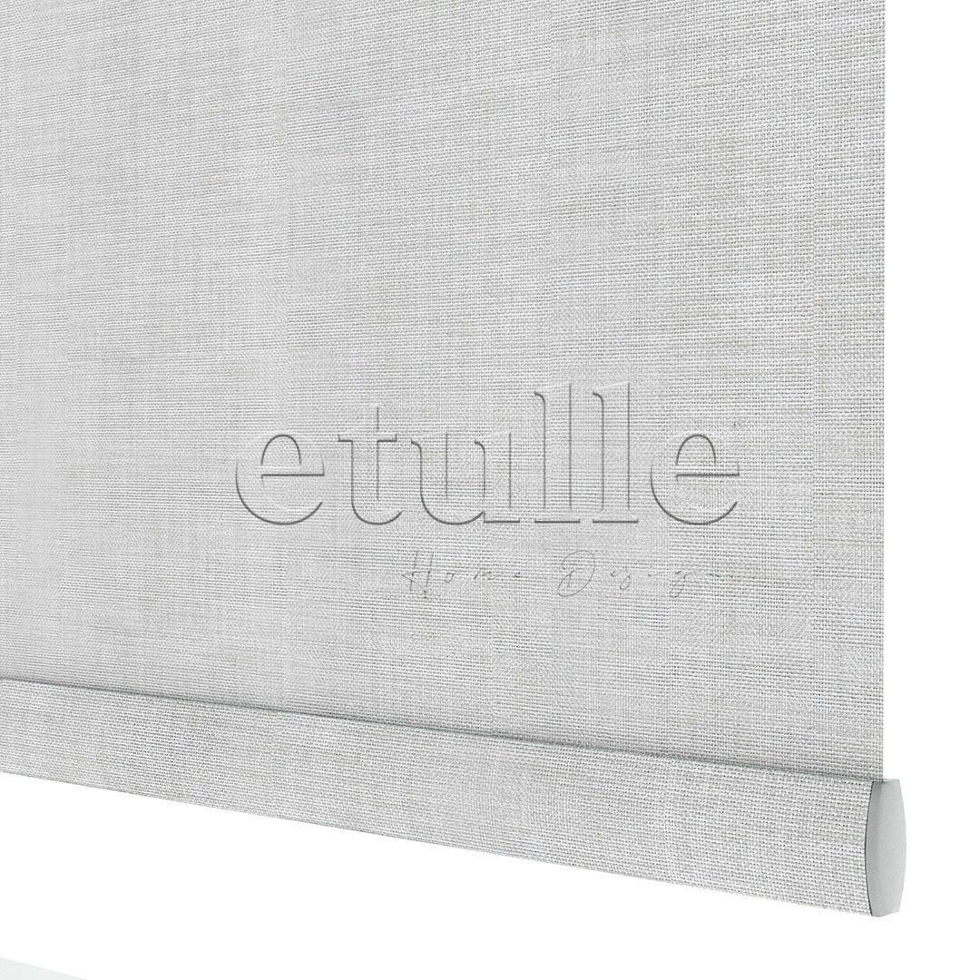 Gray Blackout Linen Roller Blinds | fiorella