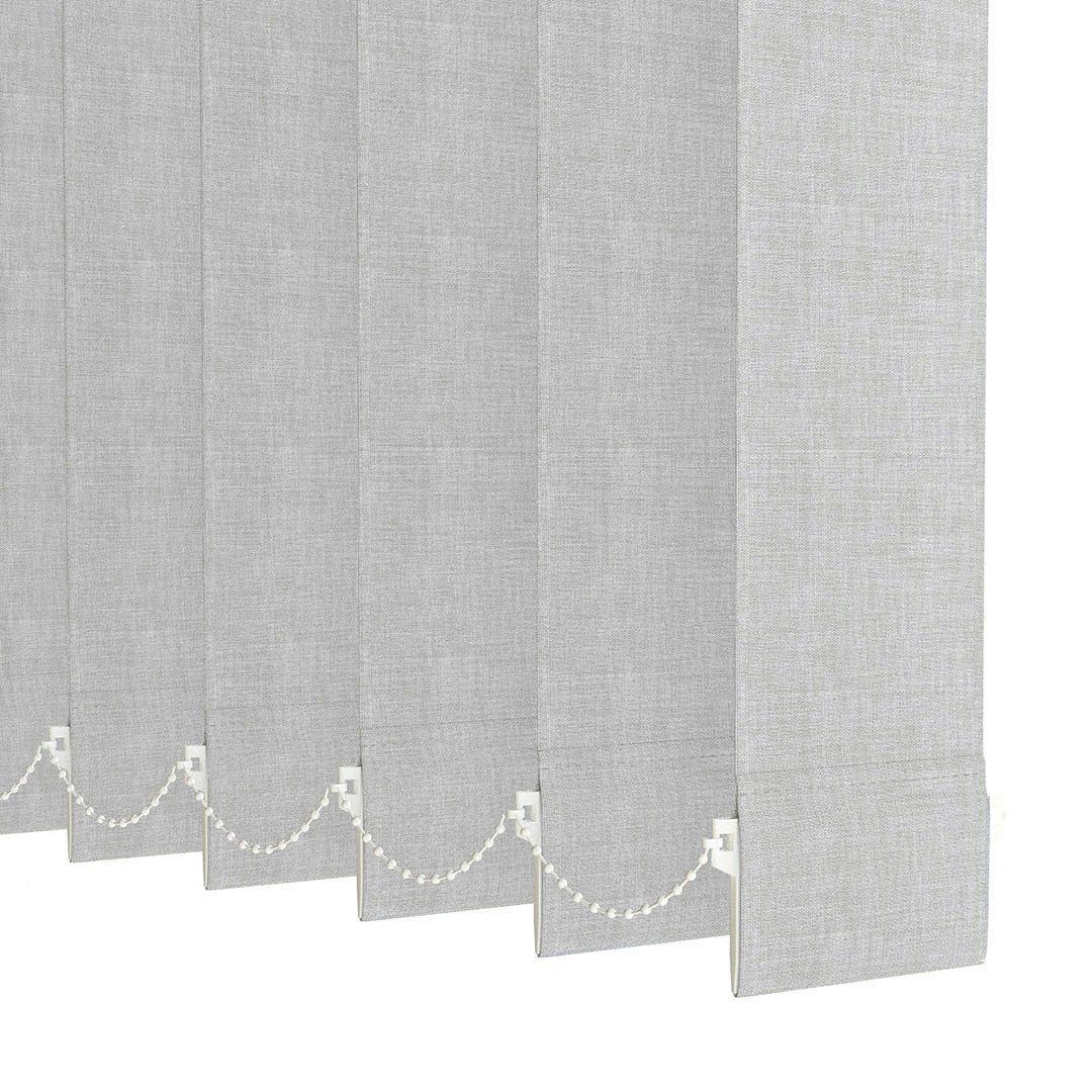 Gray Blackout Fabric Vertical Blinds | Brodie
