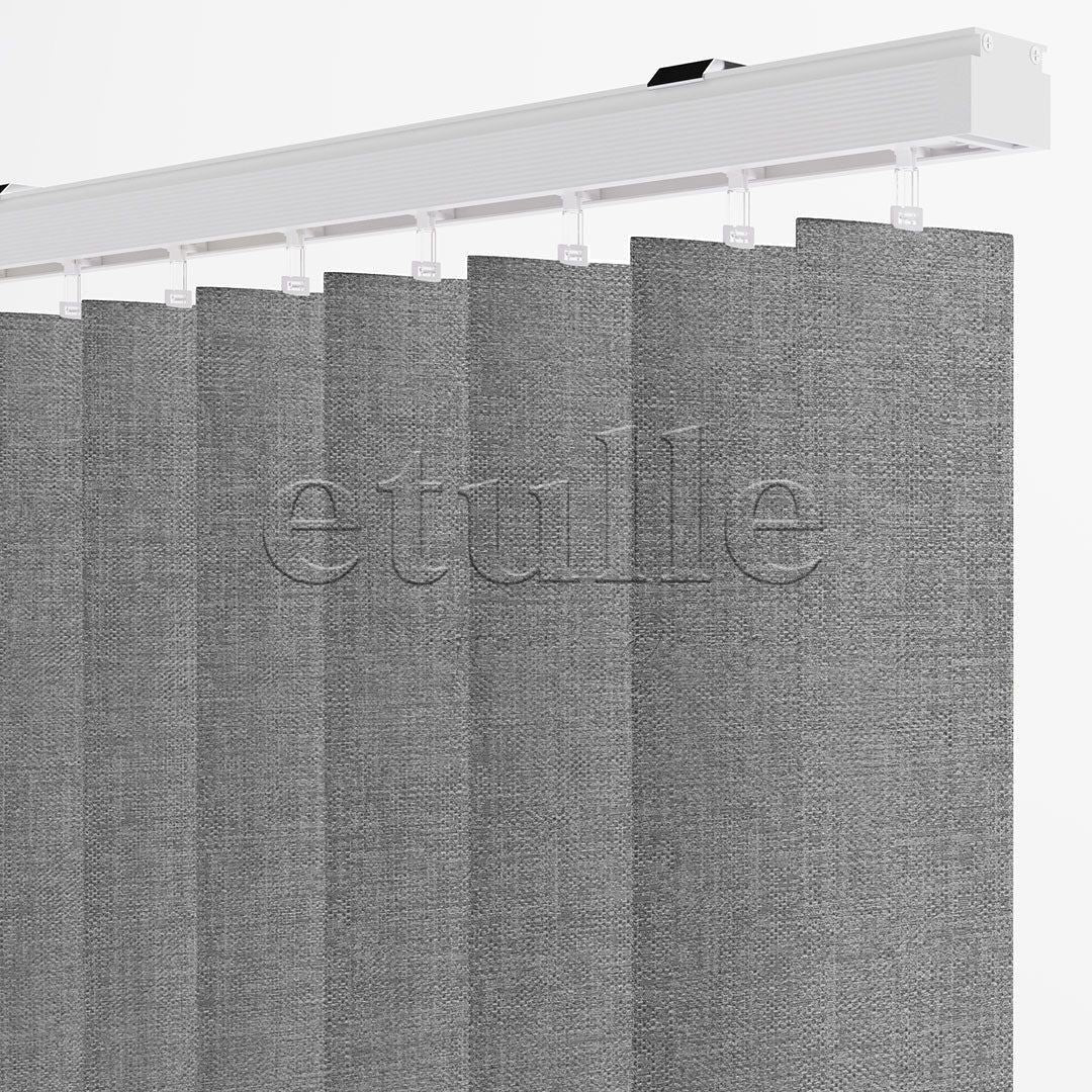 Gray Blackout Fabric Vertical Blinds | Mia