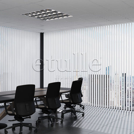 Gray Striped PVC Vertical Blinds