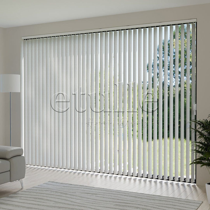 Gray Plain Fabric Vertical Blinds | Brodie