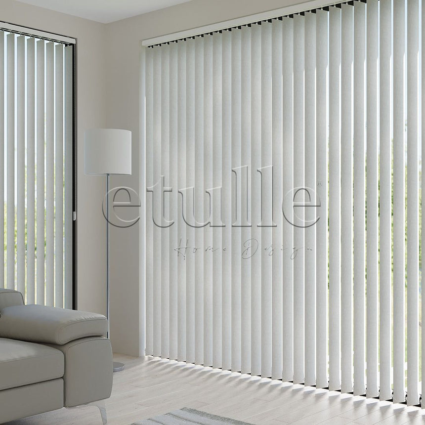 Gray Plain Fabric Vertical Blinds | Brodie