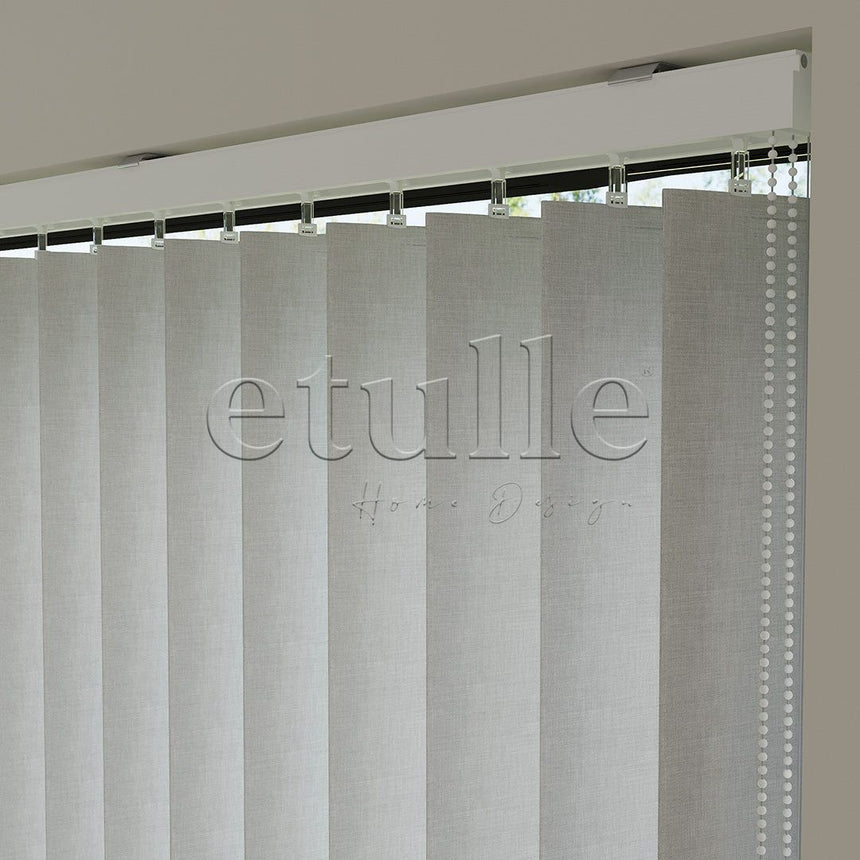 Gray Plain Fabric Vertical Blinds | Brodie