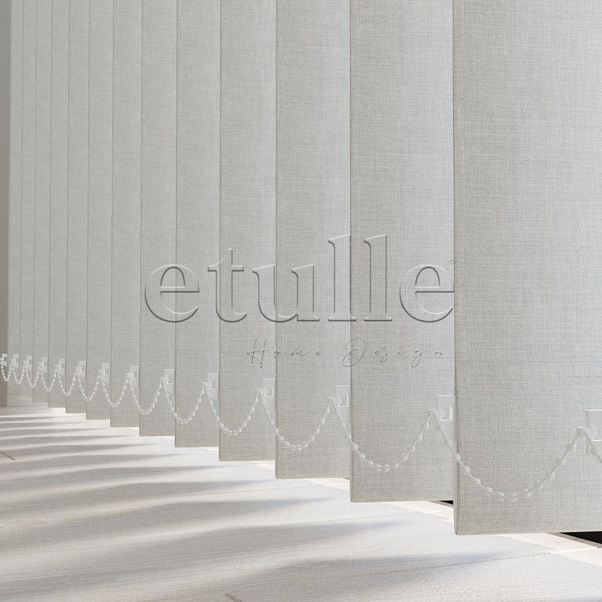 Gray Plain Fabric Vertical Blinds | Brodie