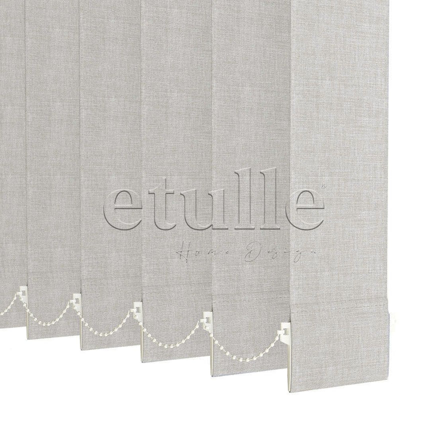 Gray Plain Fabric Vertical Blinds | Brodie