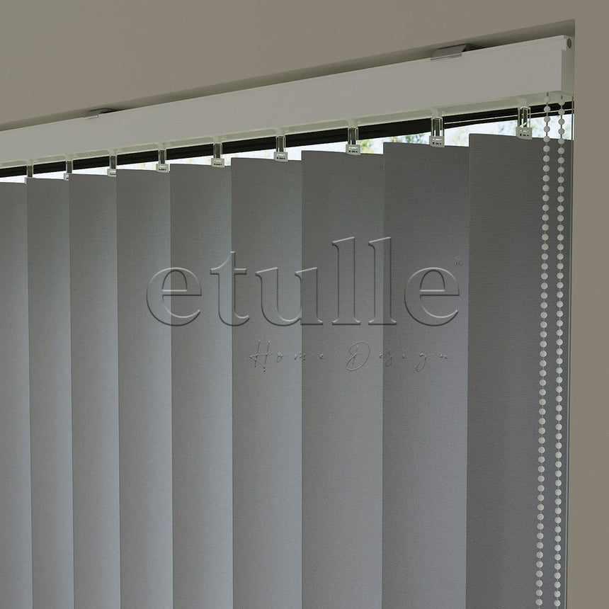 Gray Plain Fabric Vertical Blinds | Callaway