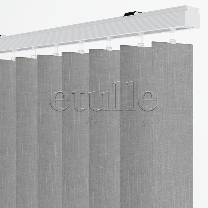 Gray Plain Fabric Vertical Blinds | Larissa