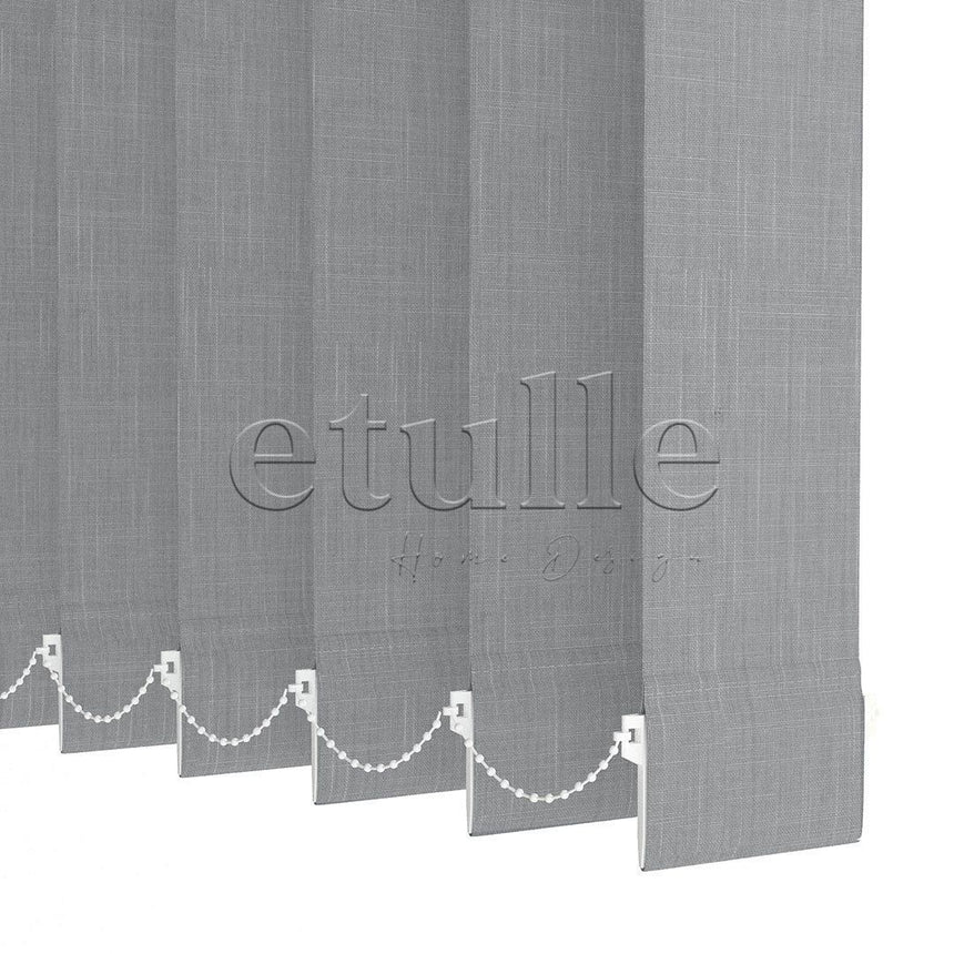 Gray Plain Fabric Vertical Blinds | Larissa