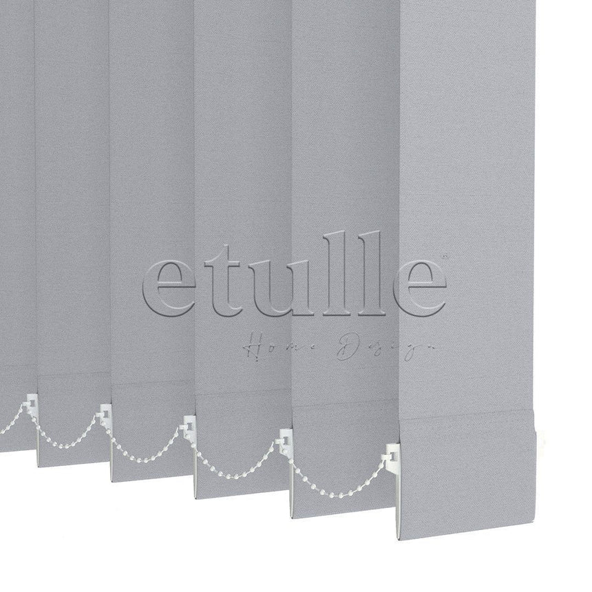 Gray Plain Fabric Vertical Blinds | Luca