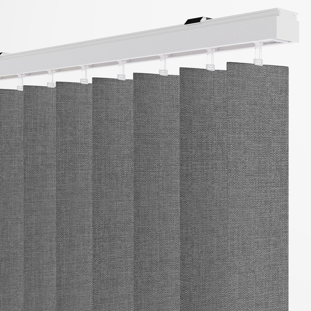 Gray Plain Fabric Vertical Blinds | Mia