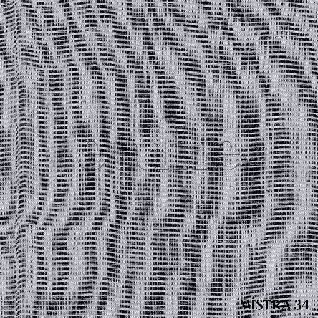 Gray Folded Linen Flat Voile Curtain | Mistra