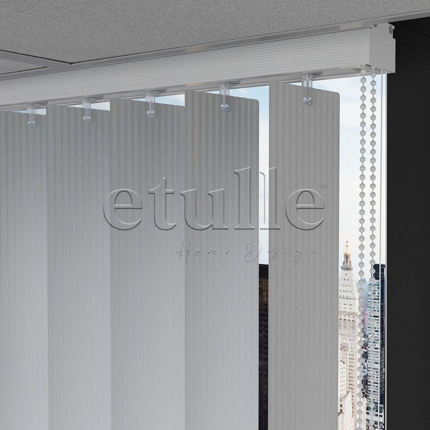 Gray Channel PVC Vertical Curtain