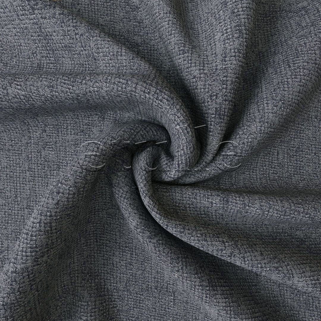 Grey Luxury Chenille Blackout Curtain | Twine
