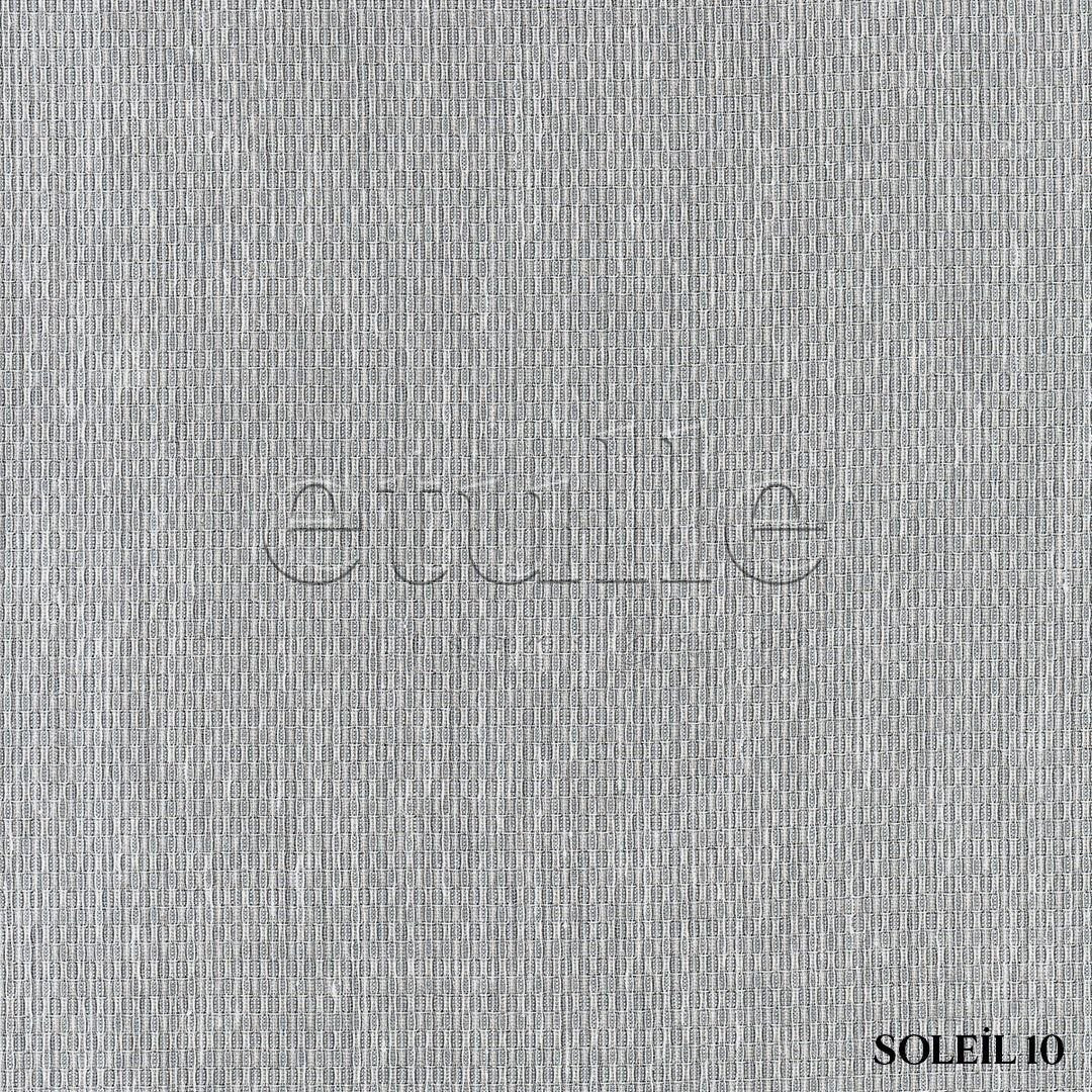 Grey Modern Honeycomb Textured Linen Effect Draped Plain Tulle Curtain | Soleil