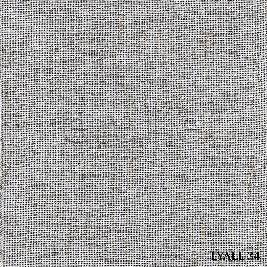 Grey Natural Effect Yarn Linen Plain Tulle Curtain | Lyall