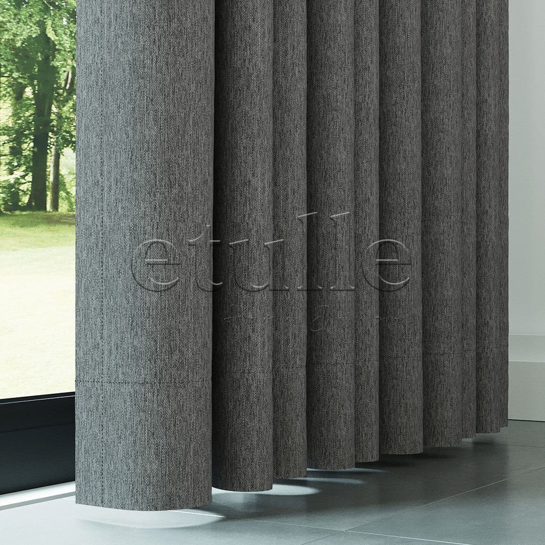 Grey Natural Slub Linen Drape | Casual