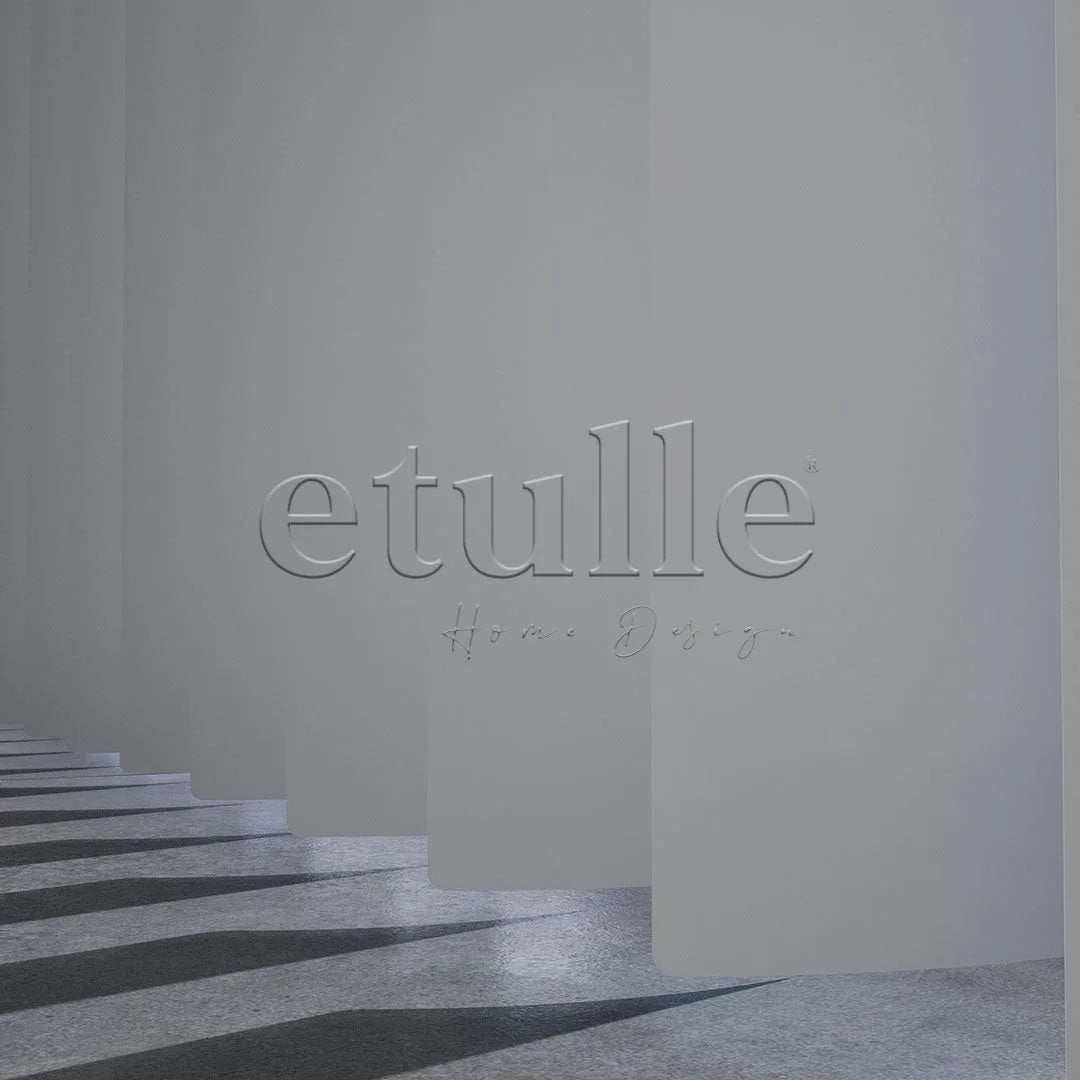 Gri Oval Düz PVC Dikey Perde