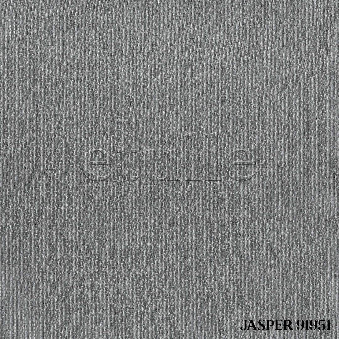 Gray Shiny Plain Textured Tulle Curtain | Jasper