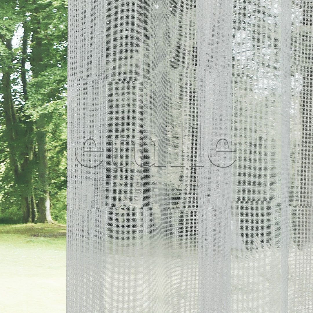 Grey Glossy Honeycomb Pattern Plain Tulle Curtain | Della
