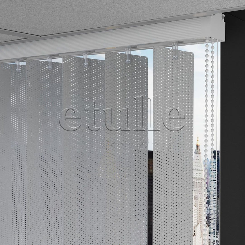 Gray Perforated PVC Vertical Curtain