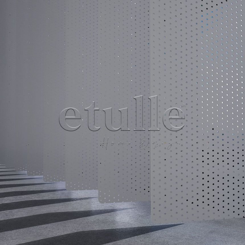 Gray Perforated PVC Vertical Curtain