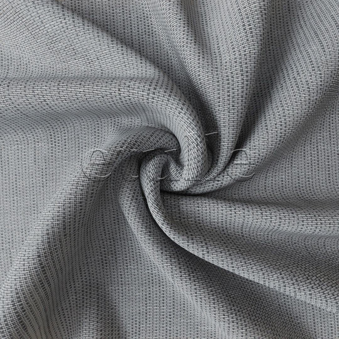 Gray Honeycomb Patterned Linen Plain Tulle Curtain | Leona