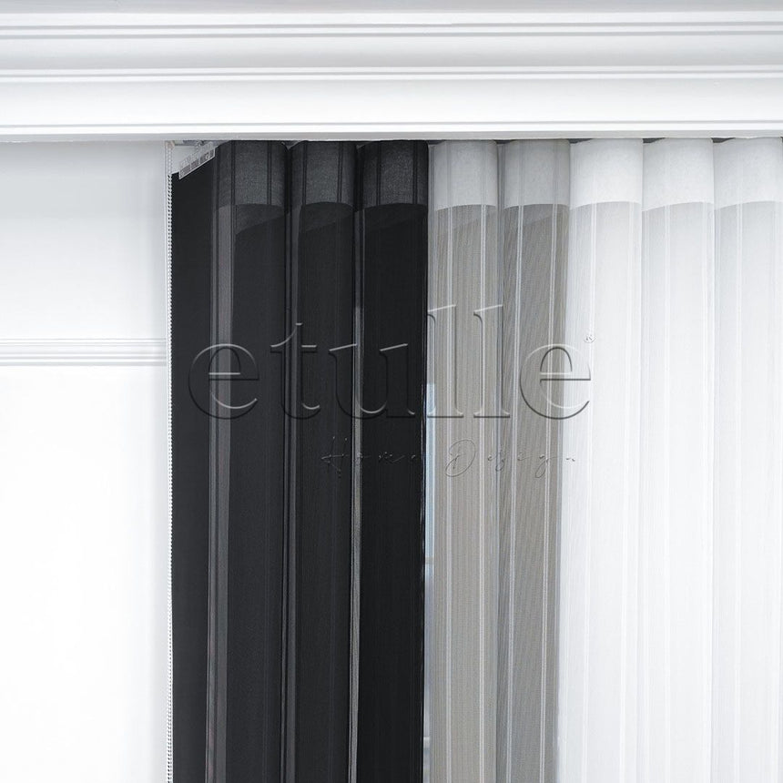 Istanbul - Striped Vertical Tulle Curtain