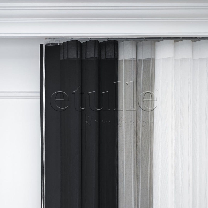 Istanbul - Striped Vertical Tulle Curtain