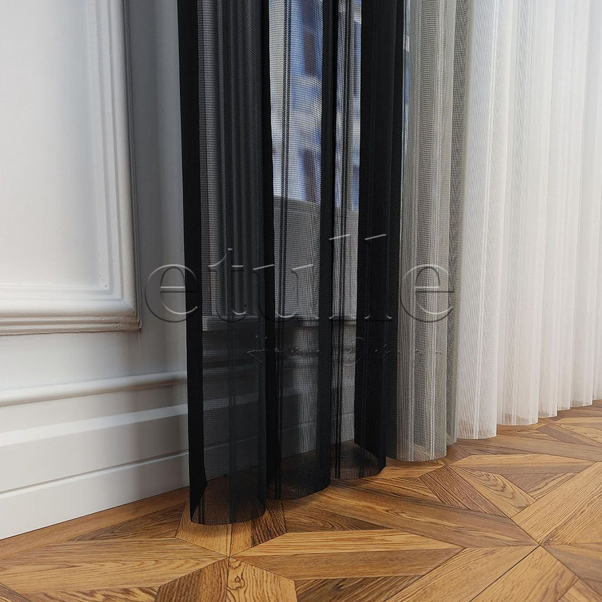 Istanbul - Striped Vertical Tulle Curtain